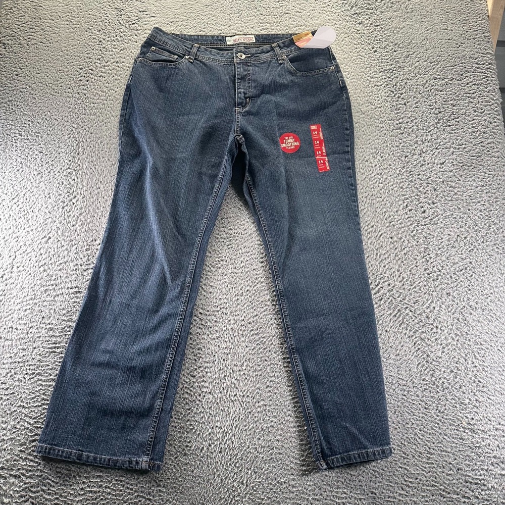 Faded Glory Jeans Womens 14P Blue Cotton Denim Bootcut Classic Stretch Workwear